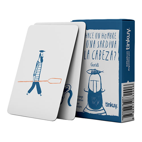 ¿Qué hace un hombre con una sardina en la cabeza?